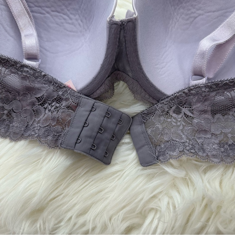 Dream Angels Demi Bra | Lace Embellished Bra in Gray & Lavender 🩶 - Picture 12 of 12